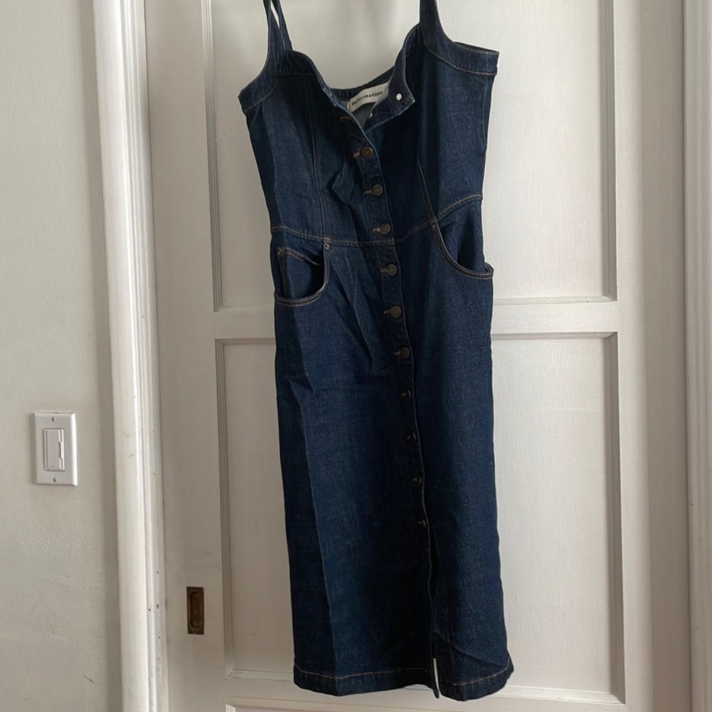 Reformation “Camille” Hayes denim dress